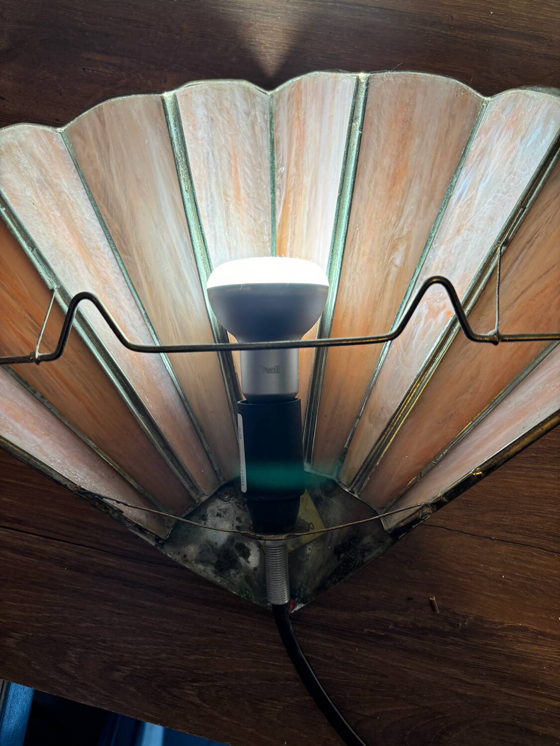 Art deco fan wall light