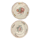 2 antique earthenware dishes from Les Islettes, 18th century