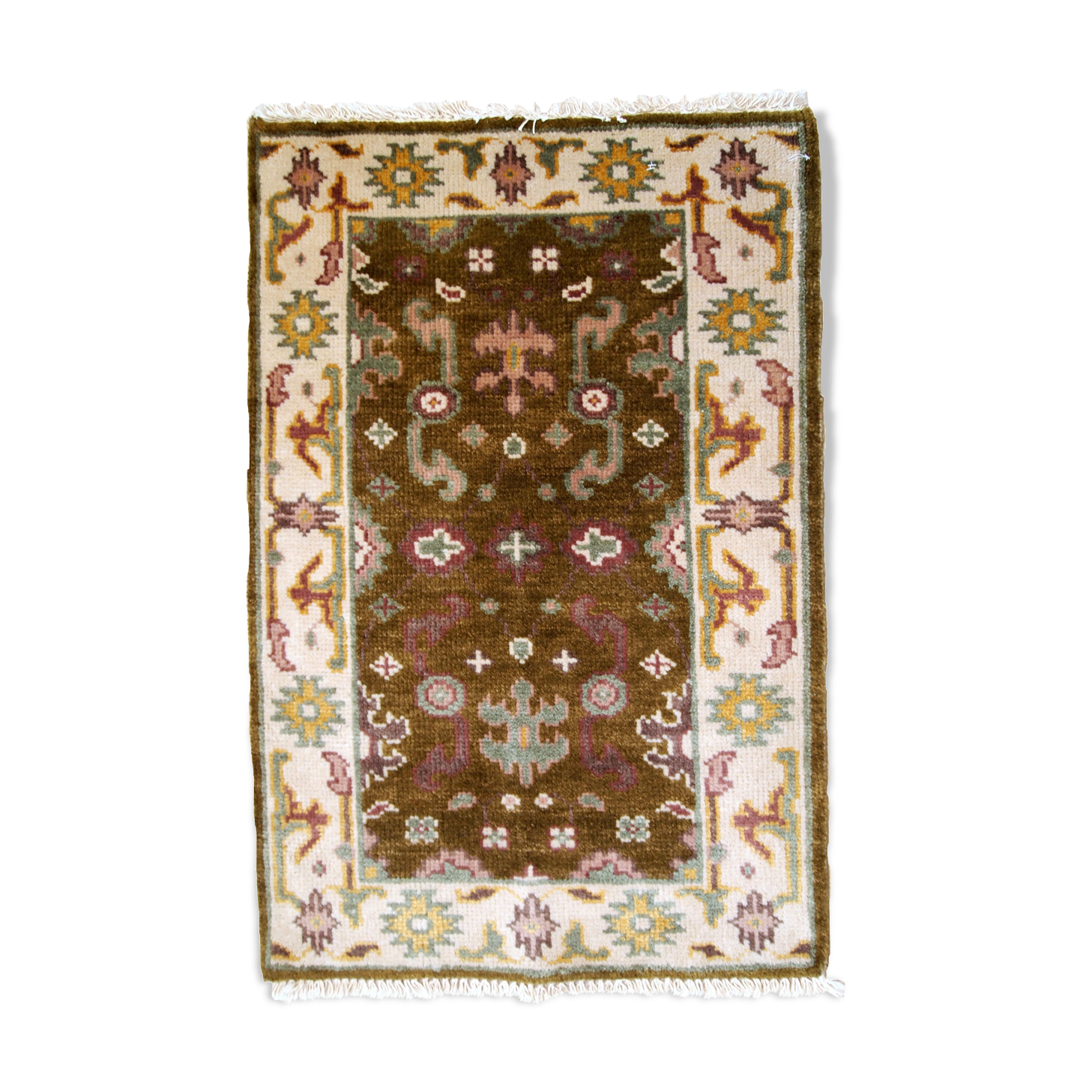 Indian Mahal handmade rug 64x97cm 1980