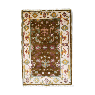 Indian Mahal handmade rug 64x97cm 1980