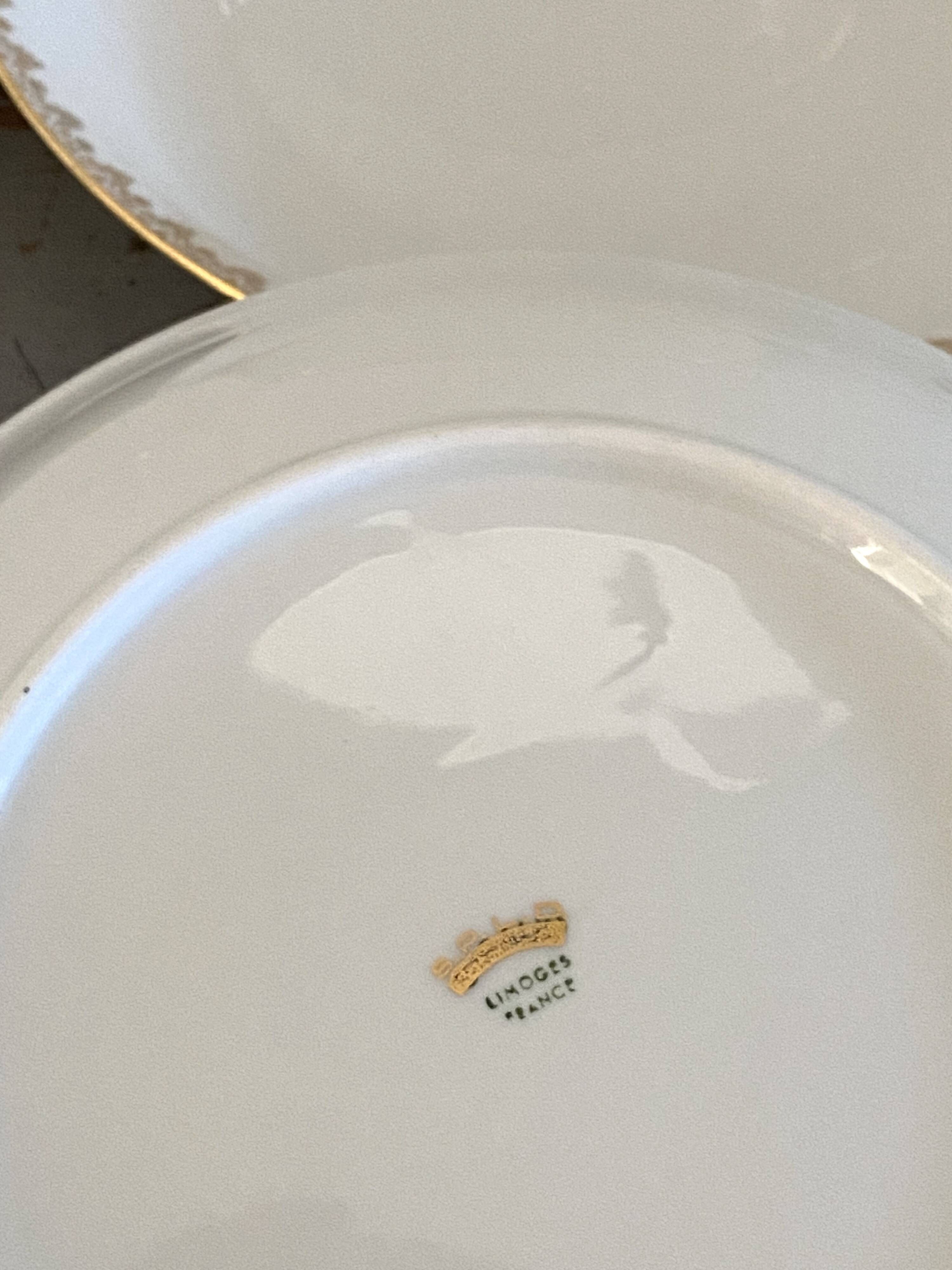 Limoges porcelain soup plates