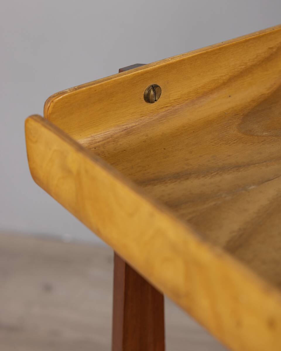 Vintage 1950s Wooden Food Service Cart, Designed by Carlo Ratti