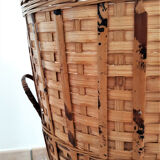 Large wicker basket / high rattan - Rattan pan / wicker XXL