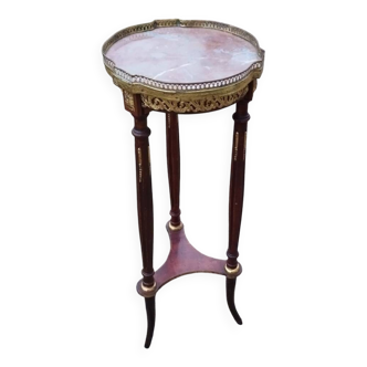 Antique Louis XVI style side table with marble top