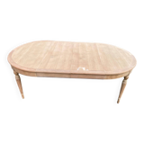 Renovated Louis Philippe round extendable dining table from the 19th century, 210cm.