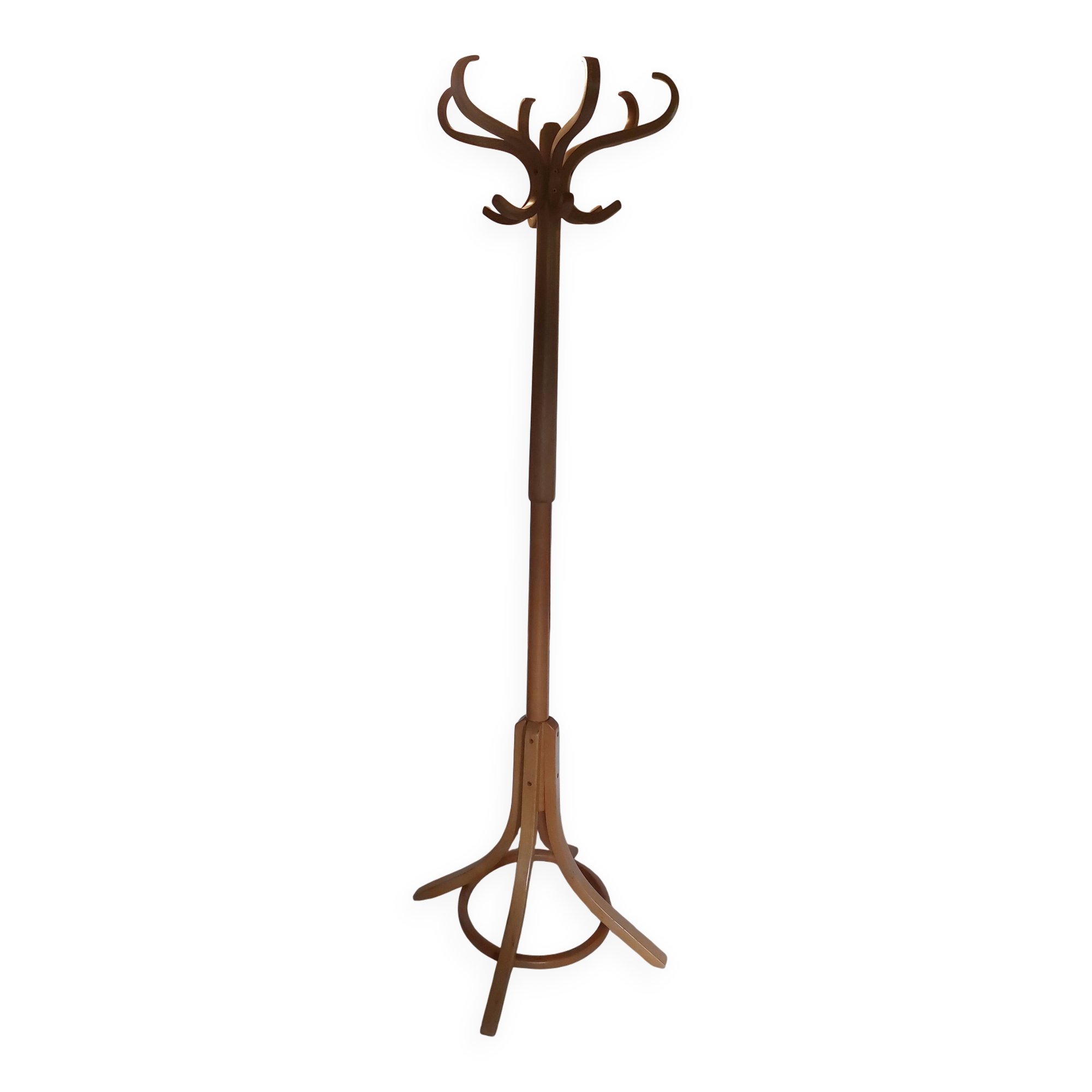portemanteau perroquet, bois massif clair