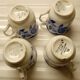 4 tasses terre de fer Digoin Sarreguemines