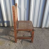Wooden and cane children's chair