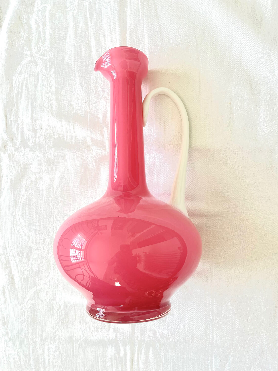 Vase vintage verre de Venise rose