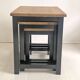 Nesting tables brutalist style solid oak 1960s