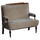 Danish two-seater canapé from the early 20th century in merino wool and wood, 1930s.