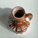 Small white and brown vase or pitcher West Germany H:15cm D:10.5cm