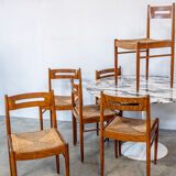 Series of six Scandinavian chairs