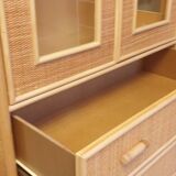 Armoire vitrée en rotin