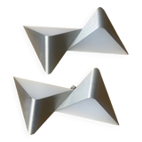 Pair of Led Grossmann wall lights in triangular format