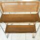 folding metal and wood serving trolley