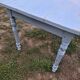 Old patinated blue bistro farmhouse table - 1.2m