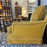 Paire de fauteuils en velours 1960