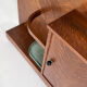 Porte-manteau vestiaire d'entrée Art Deco en bois, métal et miroir