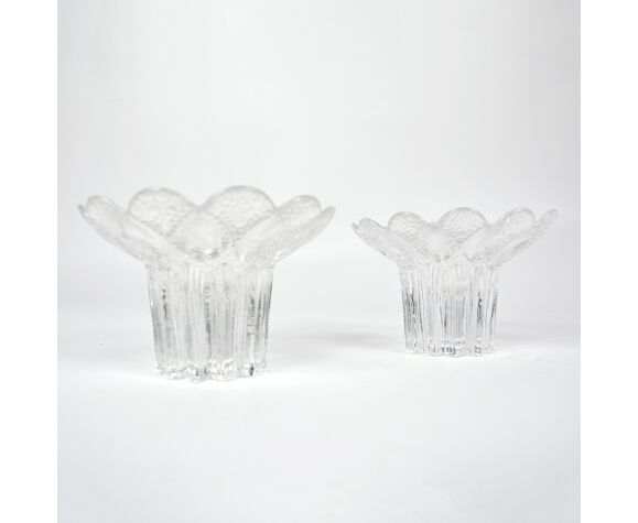 Pair of Lausitzer Glas candlesticks, Germany, 1980s | Selency
