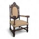Fauteuil de style Louis XIII en chêne