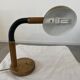 Old desk lamp design HILLEBRAND year 70 brass wood