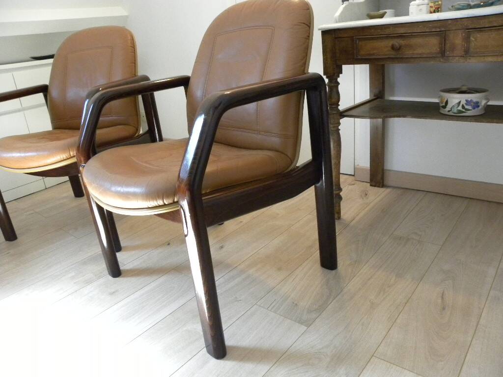 Pair of lounge armchairs from the high-end brand ATAL.