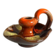 Vallauris flamed ceramic candlestick