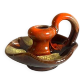 Bougeoir en céramique flammée Vallauris