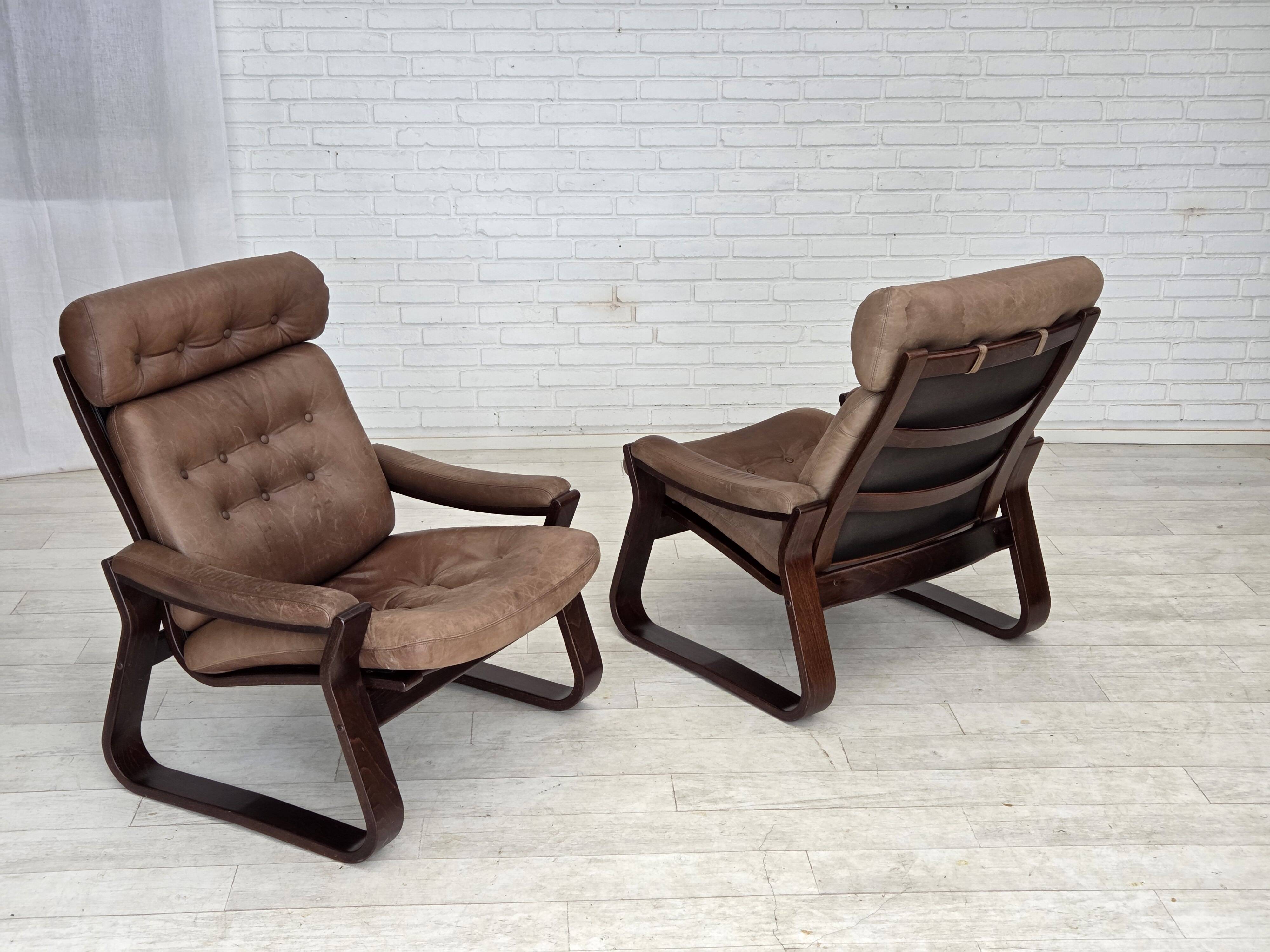 1970s, Danish design by Georg Thams, lounge chair, furniture leather.