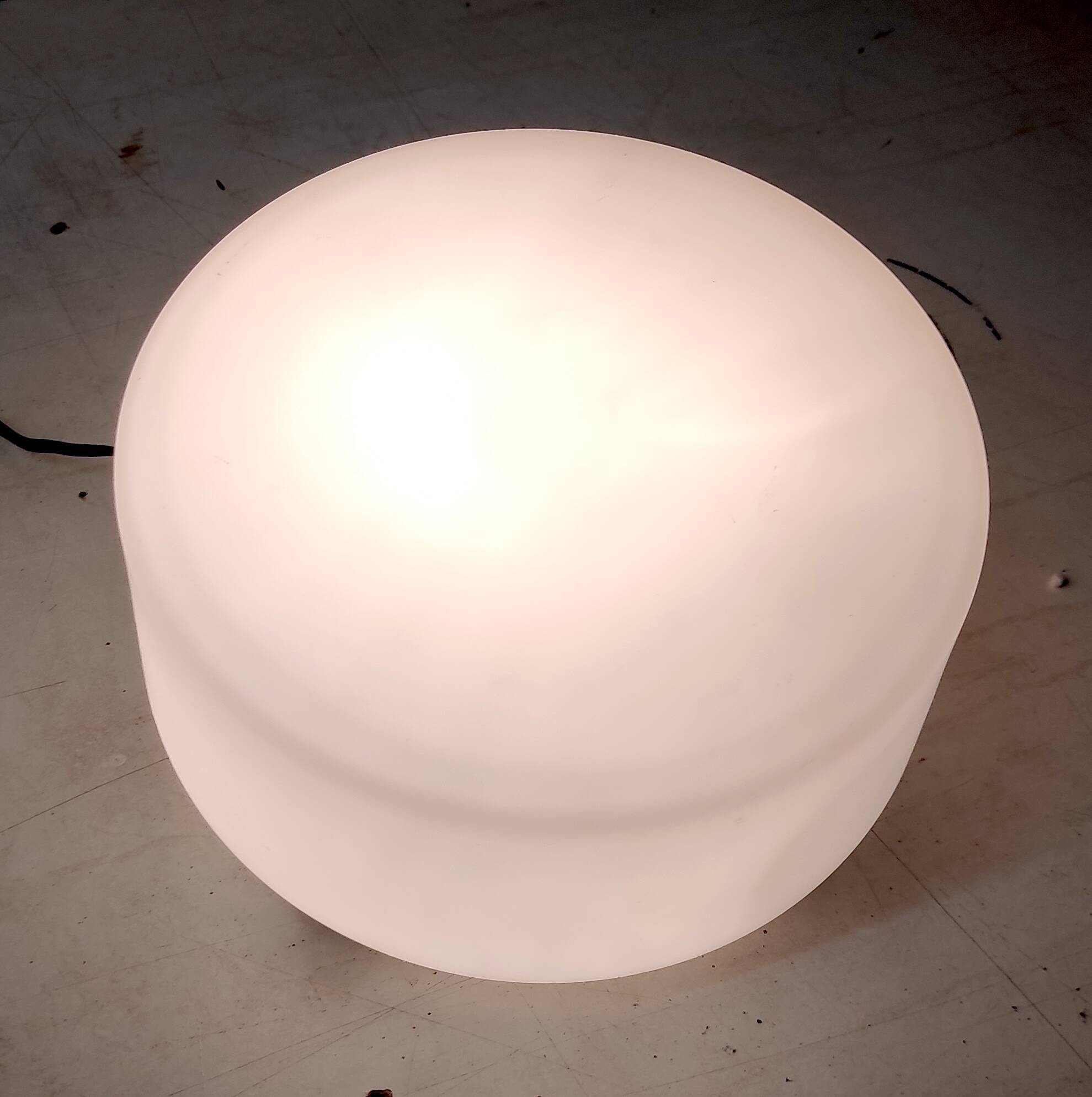 Ceiling light or wall lamp in Bauhaus style, cylindrical opaline globe - mid 20th century.