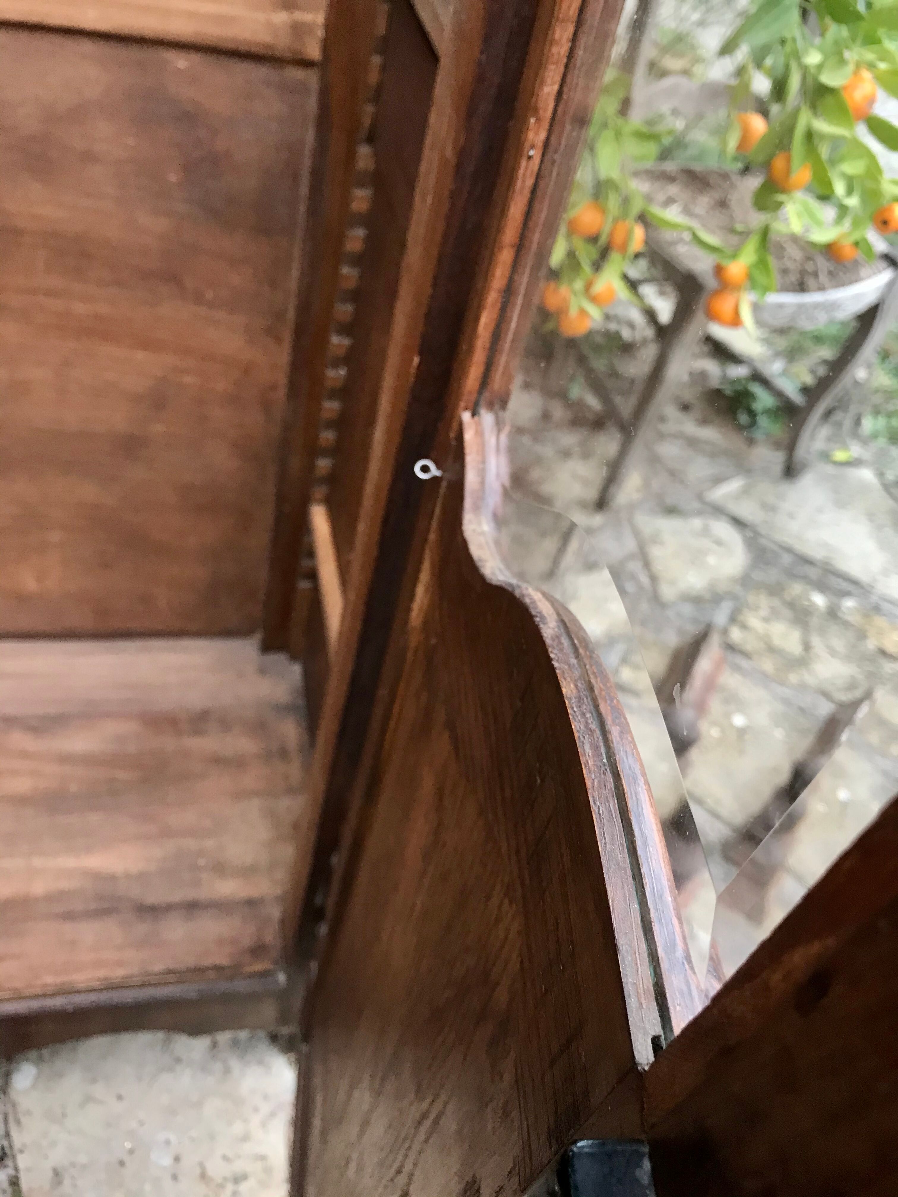 Old semi-glazed wardrobe