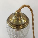 Vintage pressed glass pendant lamp