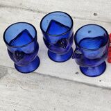 Set of glass hen egg cups