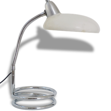 Desk lamp or bedside 60s with foot spring chrome vintage 60's