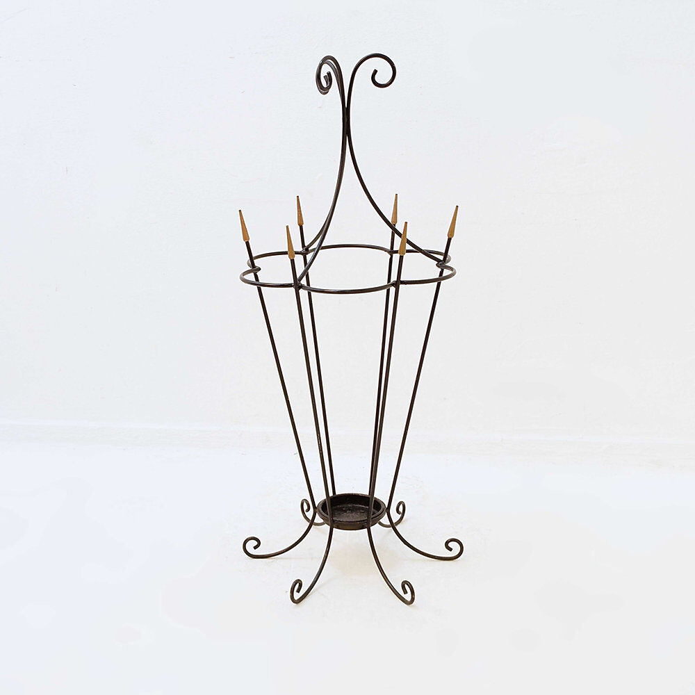 Mid-century wrought iron umbrella stand - 1960s