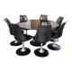 Ensemble table et six chaises Chromcraft space age années 70