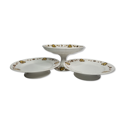 Ensemble de trois compotiers et plats de présentation ''boch frères'' (made in belgium)