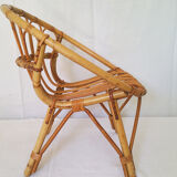 Rattan "shell" chair for children