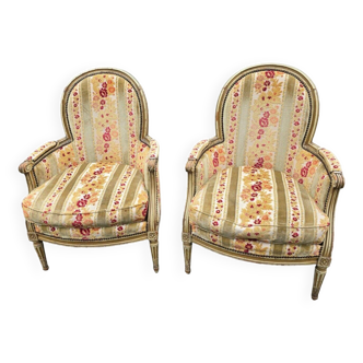 LOUIS XV style armchairs (pair)