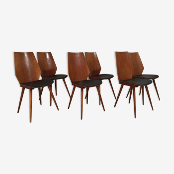 Ensemble de 6 chaises bistrot Baumann