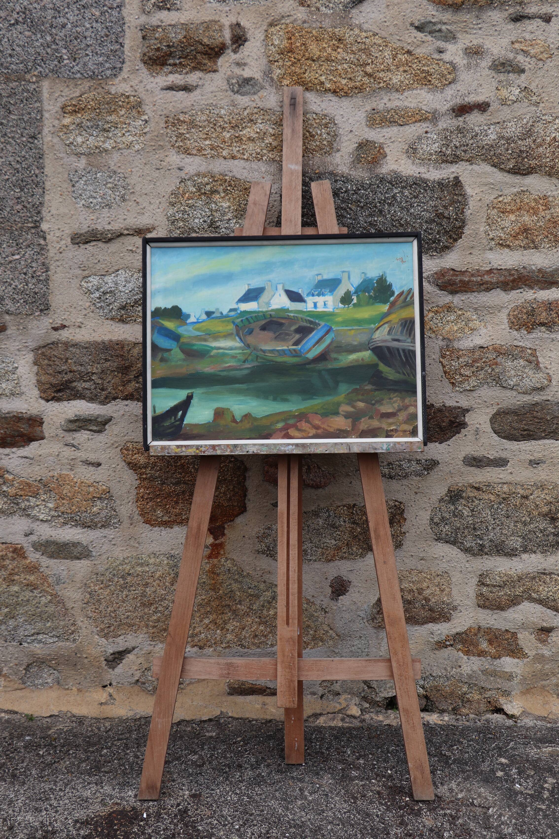 Table Bretagne Guilvinec, signed