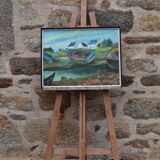 Table Bretagne Guilvinec, signed