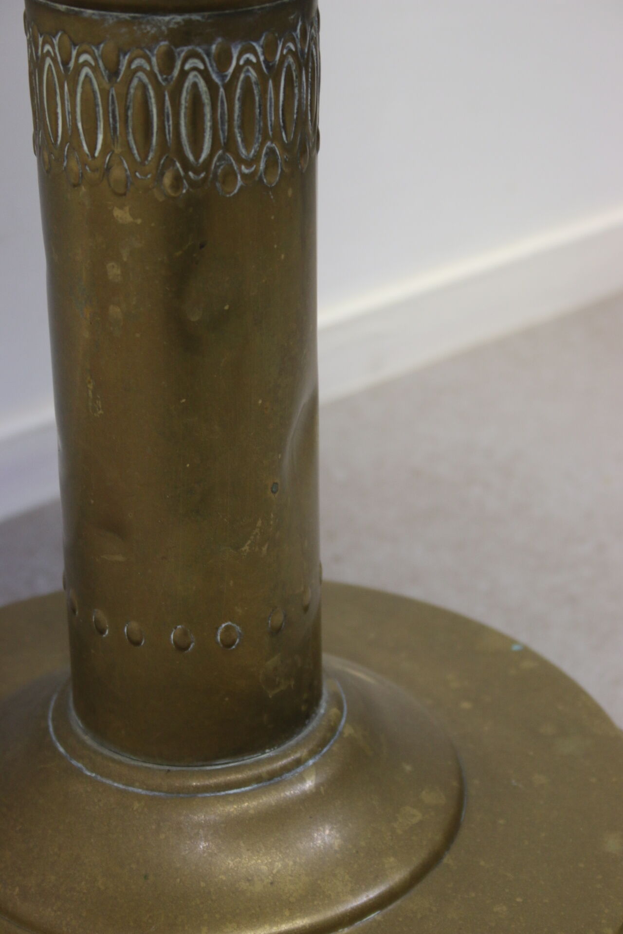Round copper side table from the 50 years