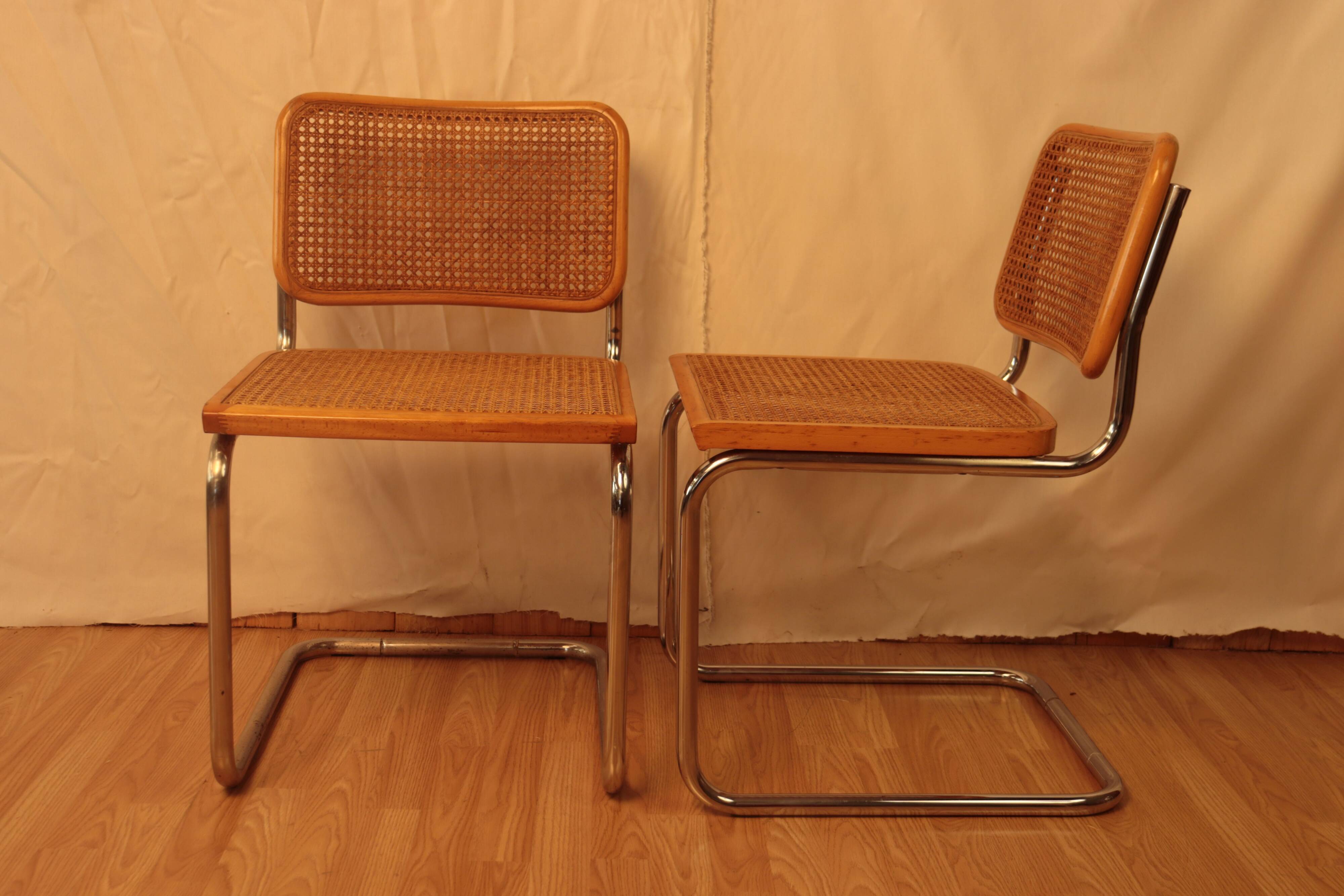 Paire de chaise Marcel Breuer B32