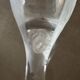 Set of two champagne glasses, crystal, Lalique France, angel model.