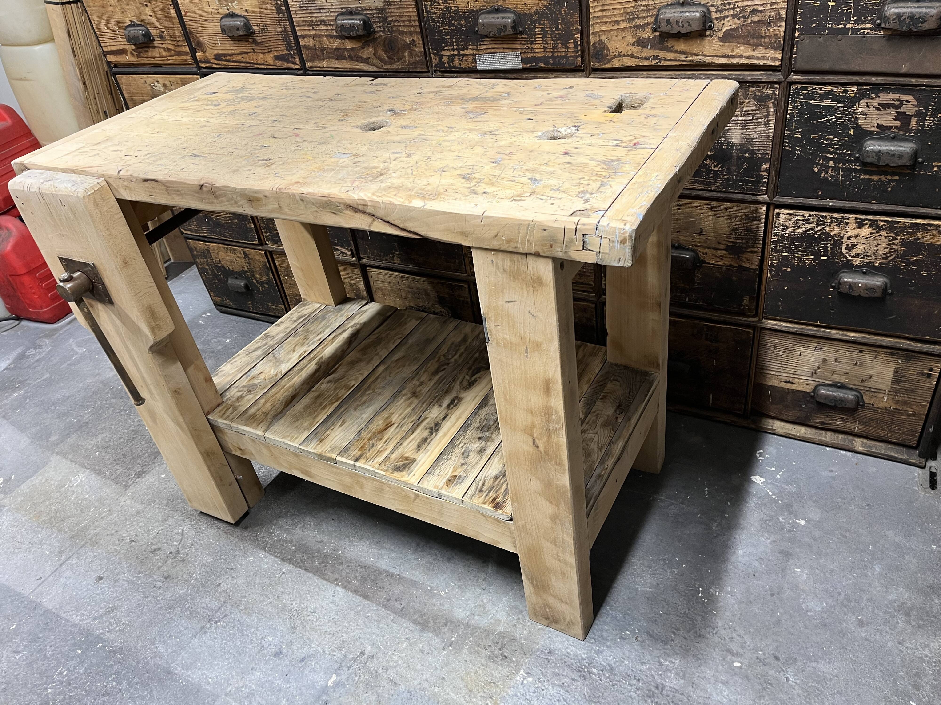 Wooden workbench