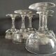 Lot de 6 coupes à champagne, Napoléon III, 1/2 cristal soufflé et taillé