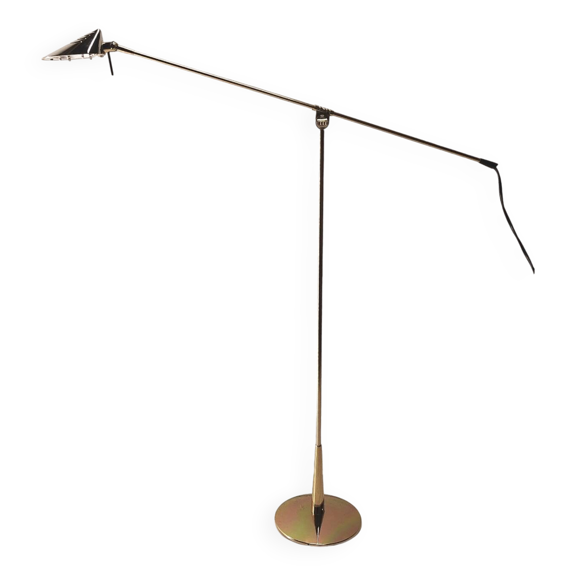 Floor lamp reading light fase 80s gold
