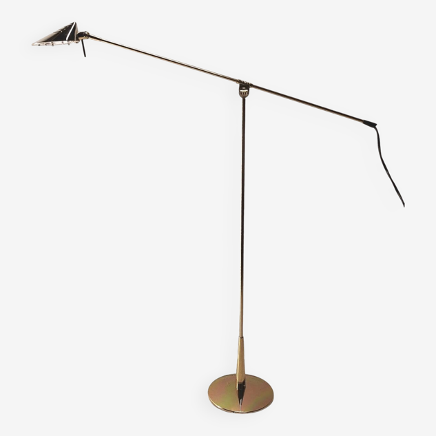Floor lamp reading light fase 80s gold